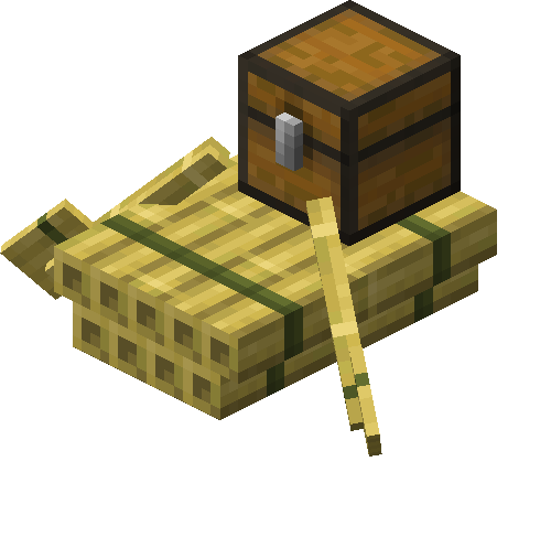 Bamboo Raft with Chest image