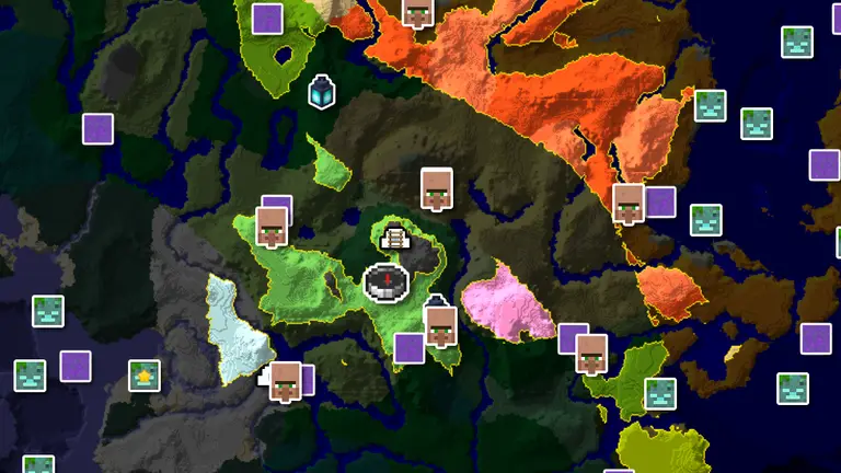 Quad-Village Meadow With Badlands and Jungle