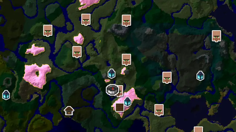Cherry Peak Over a Village Cluster