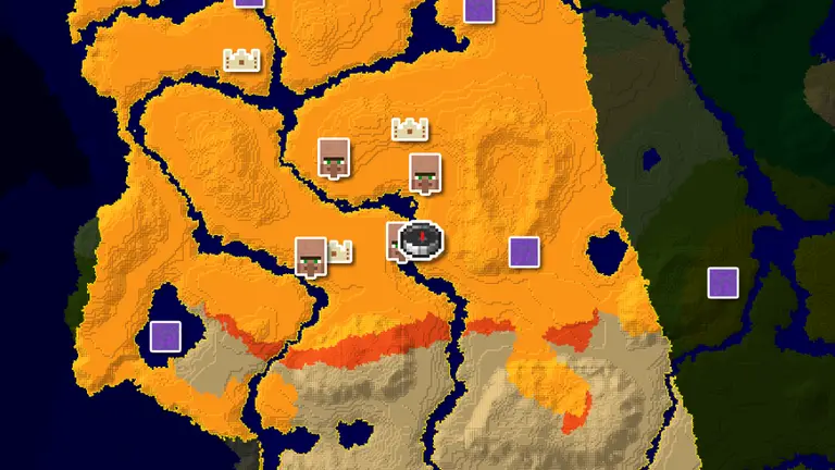 Quad Desert Village Spawn with Twin Pyramids