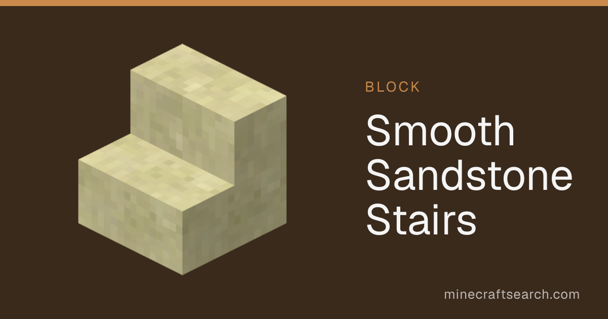 Escadas de Arenito Liso em Minecraft: receita e usos