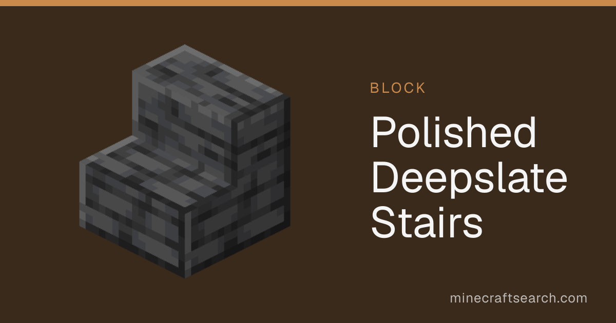 Escadas de Ardósia Polida em Minecraft: receita e usos