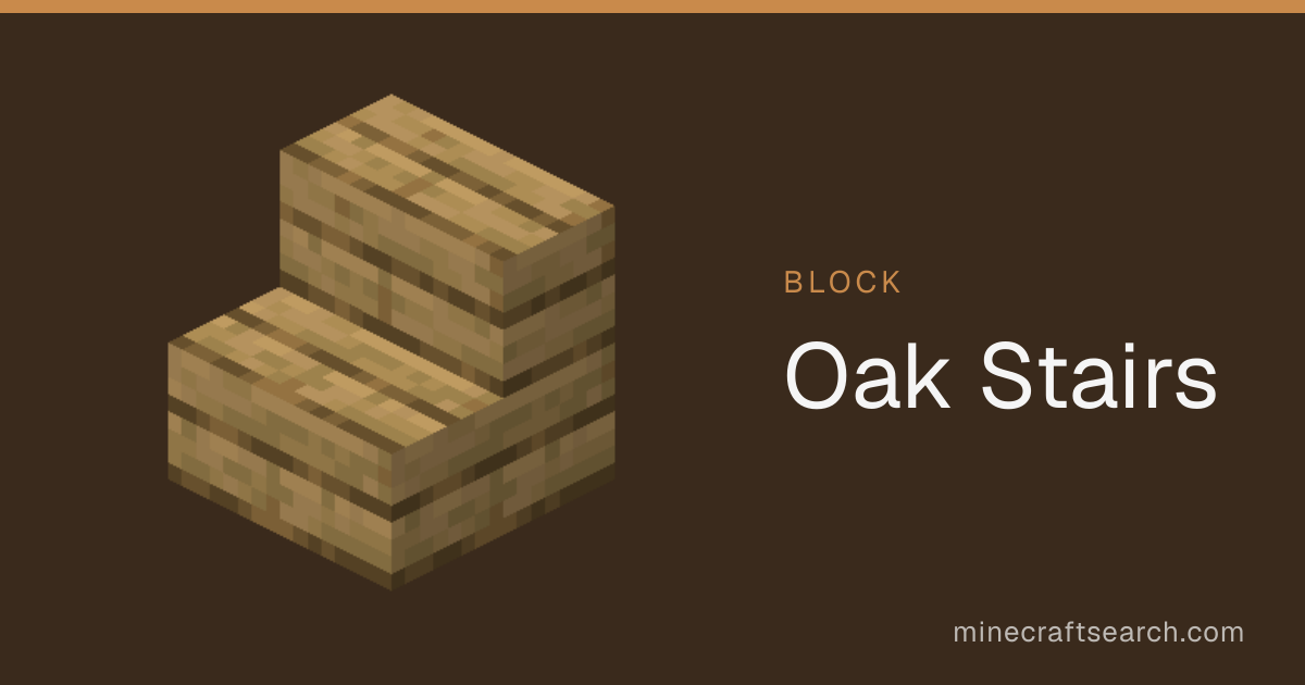 Meşe Merdiven Minecraft'ta: tarif & kullanım